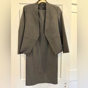 Theory Charcoal Suit: Dress and Blazer made in USA